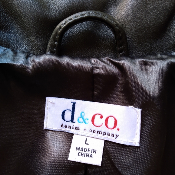 Denim&Co Lamb Leather Jacket with Zip Front and Pockets - Picture 6 of 9